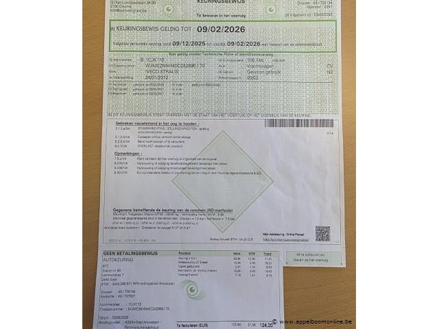 Vuilniswagen iveco ad260s31, datum 1ste inschrijving 24/1/2012, chassisnummer wjme2nnh40c242896, km-stabd laatste keuring 109.745, euro eev - afbeelding 3 van  13