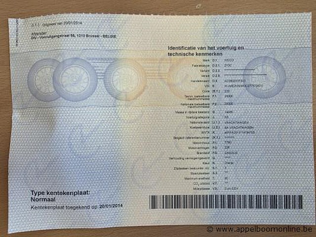 Vuilniswagen iveco ad260sy, datum 1ste inschrijving 20/1/2014, chassisnummer wjme2nnh40c277573, euro eev, km-stand laatste euring 147.533 - afbeelding 2 van  14