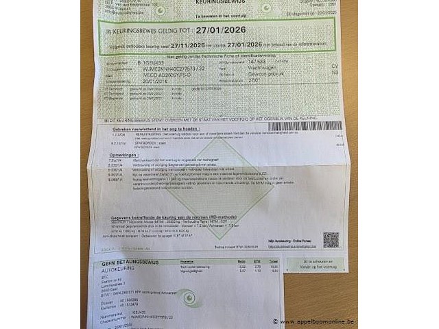 Vuilniswagen iveco ad260sy, datum 1ste inschrijving 20/1/2014, chassisnummer wjme2nnh40c277573, euro eev, km-stand laatste euring 147.533 - afbeelding 4 van  14