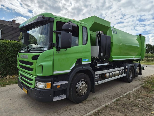 Vuilniswagen scania p280 lng 281pk 2016 - afbeelding 1 van  1