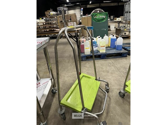 Vuilniszakhouder op wielen, afm. ± h 95 cm - afbeelding 3 van  3