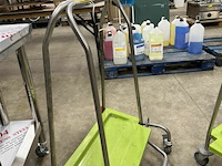 Vuilniszakhouder op wielen, afm. ± h 95 cm - afbeelding 3 van  3