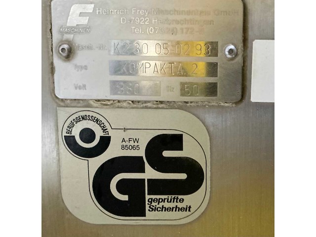 Vulbus frey - kompakta a2 - hydraulische vulbus / kolbenvuller - afbeelding 3 van  3