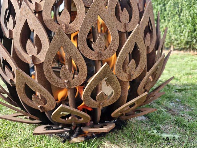 Vuurkorf cortenstaal handmade - afbeelding 3 van  6