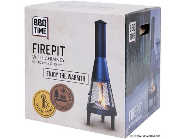 Vuurkorf met schoorsteen - afbeelding 1 van  2