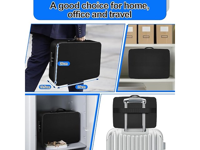 Vuurvaste documententas met slot - afbeelding 4 van  5