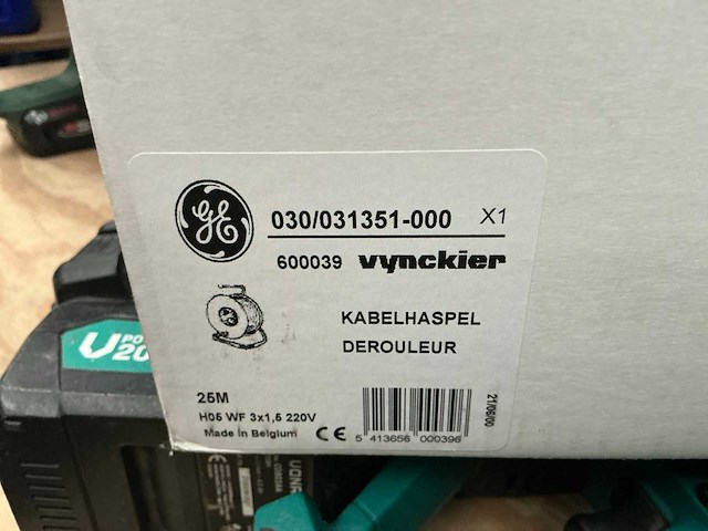 Vynckier 3x1,5 mm2 verlengkabelhaspel - afbeelding 2 van  2
