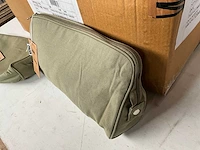 Waar fair trade toilettas katoen met afwasbare voering army green (50x) - afbeelding 4 van  6