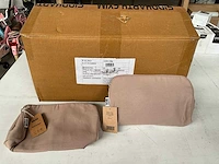 Waar fair trade toilettas katoen met afwasbare voering beige (50x) - afbeelding 1 van  6