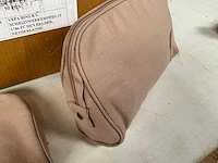 Waar fair trade toilettas katoen met afwasbare voering beige (50x) - afbeelding 3 van  6