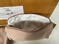 Waar fair trade toilettas katoen met afwasbare voering beige (50x) - afbeelding 6 van  6