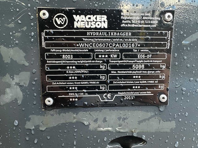 Wacker- neuson - 2015 - 8003 - midigraafmachine - afbeelding 9 van  38