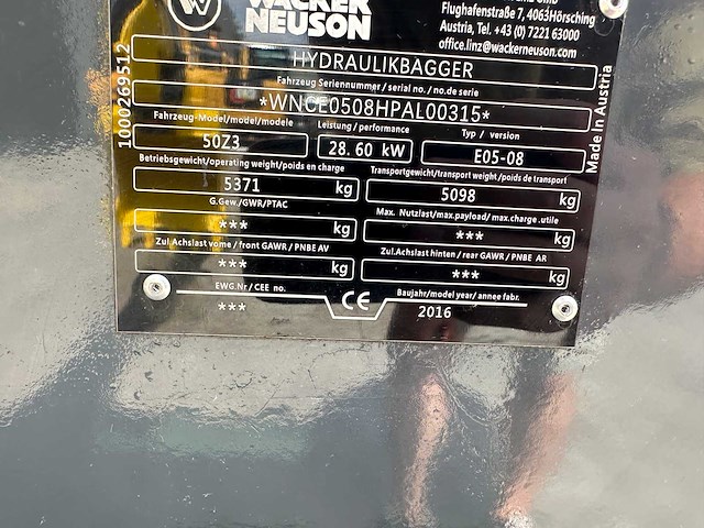 Wacker neuson - 2016 - 50 z3 - midigraafmachine - afbeelding 35 van  40