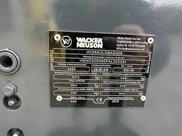 Wacker neuson - 2016 - 50z3 - midigraafmachine - afbeelding 36 van  41