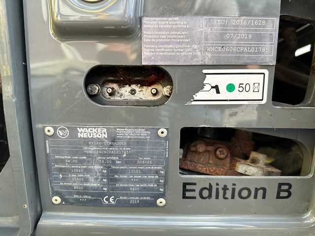 Wacker neuson - 2019 - ew100 - banden graafmachine - afbeelding 40 van  46