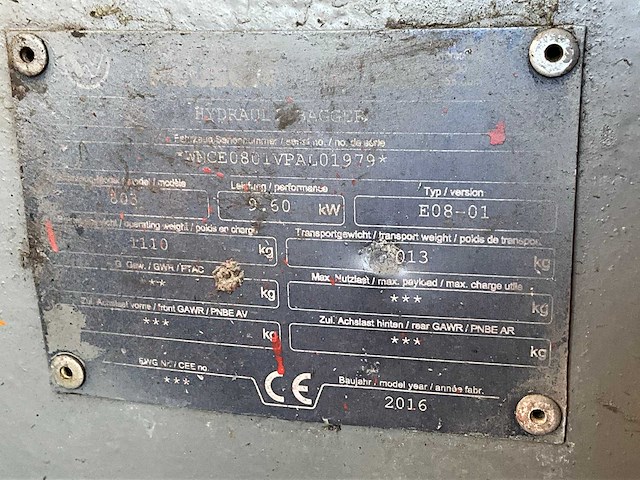 Wacker neuson - 803 - mini-excavator - 2016 - afbeelding 2 van  10