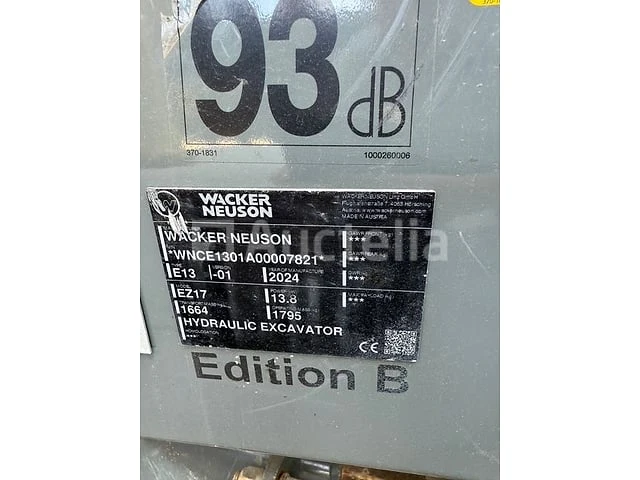 Wacker neuson ez17 mini rupsgraafmachine (2024-235 uur - vin: wnce1301a00007821) - afbeelding 9 van  9