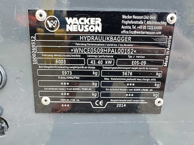 Wacker neusson - 2014 - 6003 - midigraafmachine - afbeelding 33 van  39