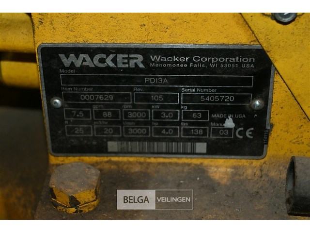Wacker vuilwaterpomp - afbeelding 6 van  7