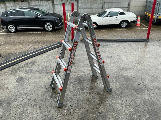 Wakü 101 telescopische vouwladder (2x) - afbeelding 1 van  6