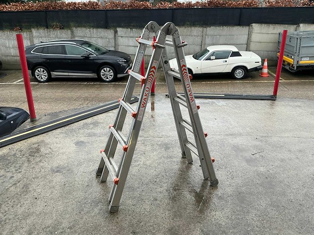 Wakü 102 telescopische vouwladder (2x) - afbeelding 1 van  5