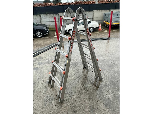 Wakü 102 telescopische vouwladder (2x) - afbeelding 2 van  5