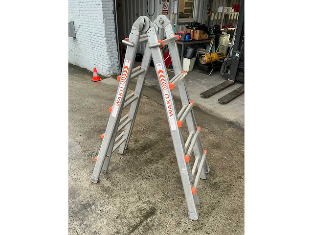 Wakü 102 telescopische vouwladder (2x) - afbeelding 4 van  5