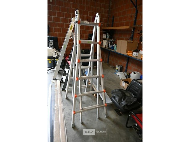 Waku alu telescoop vouwladder - afbeelding 1 van  3