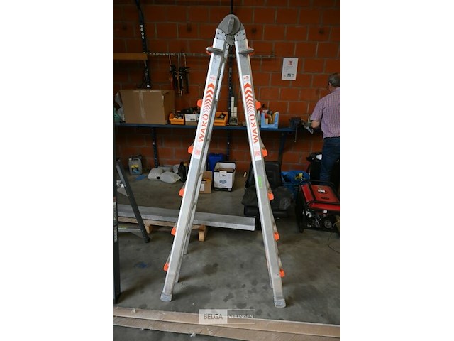 Waku alu telescoop vouwladder - afbeelding 2 van  3