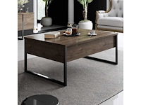 Walnoot en zwarte middentafel - afbeelding 1 van  6