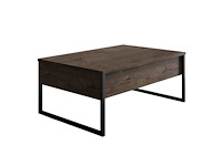 Walnoot en zwarte middentafel - afbeelding 4 van  6