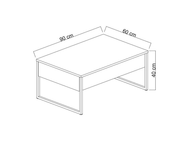 Walnoot en zwarte middentafel - afbeelding 5 van  6