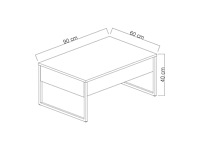 Walnoot en zwarte middentafel - afbeelding 5 van  6