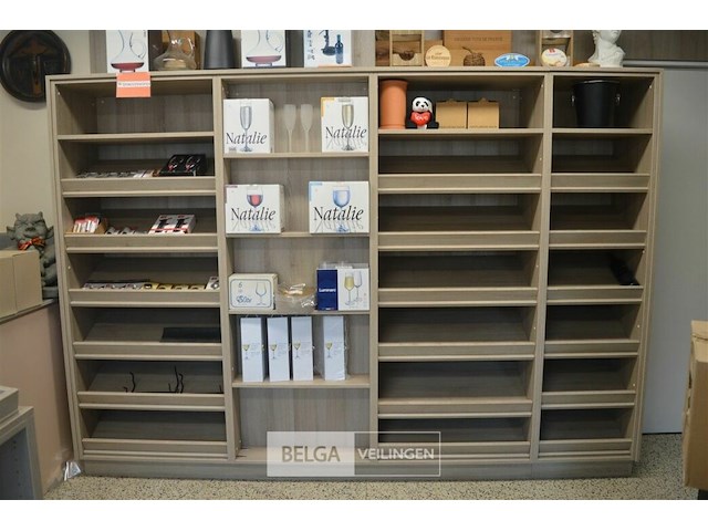 Wand voor wijnflessen en glazen [zelf te demonteren] 274x193x45 cm - afbeelding 1 van  4