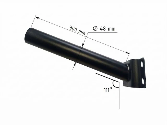 Wandbeugel voor solar straatverlichting 30cm zand zwart(40x) - afbeelding 3 van  3