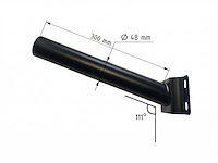 Wandbeugel voor solar straatverlichting 30cm zwart(16x) - afbeelding 2 van  3