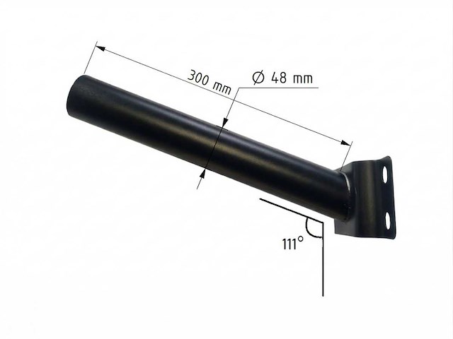 Wandbeugel voor solar straatverlichting 30cm zwart(20x) - afbeelding 2 van  3