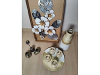 Wanddecoratie - vaas - theelichthouders - schaal - vogel (10 items) - afbeelding 7 van  10