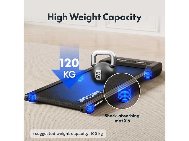 Wandelpad tot 120 kg, wandelpad 1-6 km/u - afbeelding 5 van  6