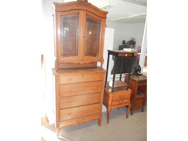 Wandkast (ladenkast met vitrine) - afbeelding 1 van  3