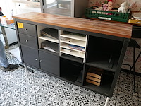 Wandkasten + tafel met glazen blad - afbeelding 2 van  6