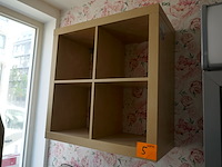 Wandkasten + tafel met glazen blad - afbeelding 3 van  6