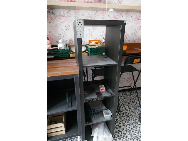 Wandkasten + tafel met glazen blad - afbeelding 5 van  6