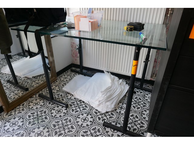 Wandkasten + tafel met glazen blad - afbeelding 6 van  6