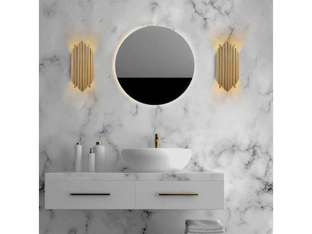 Wandlamp - goudmetaal (x2) - afbeelding 4 van  6