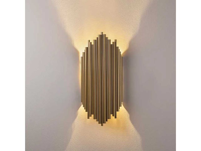 Wandlamp - goudmetaal (x2) - afbeelding 5 van  6