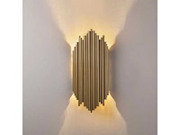 Wandlamp - goudmetaal (x2) - afbeelding 5 van  6