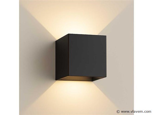 Wandlamp - tweerichtings led – kubus – 2 x 5w – sw-2312 (40x) - afbeelding 2 van  5
