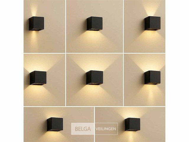Wandlamp - tweerichtings led – kubus – 2 x 5w – sw-2312 (40x) - afbeelding 2 van  6