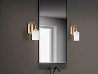 Wandlamp gemaakt van metaal en glas (x2) - afbeelding 1 van  7